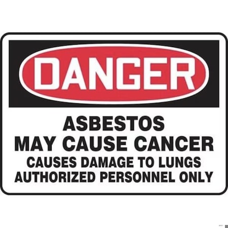 Accuform OSHA DANGER SAFETY SIGN ASBESTOS MCAW126XP MCAW126XP